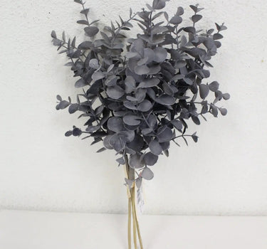 Supreme Eucalyptus Bundle x3 Gray 14" - Artificial Non-Flowering Plants Silk