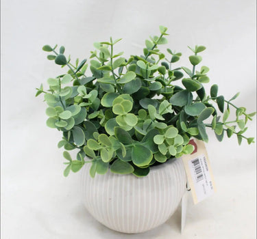 Supreme Eucalyptus with Pot 9" - Artificial Non-Flowering Plants Silk