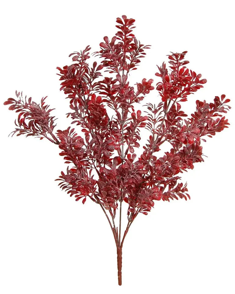 Burgundy fall silk foliage bush