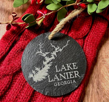 Slate Lake of the Ozarks Custom Map Ornament 3"D