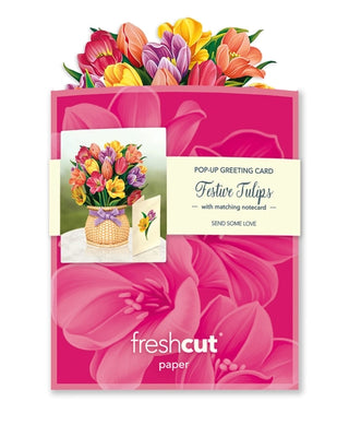 Mini Festive Tulips Pop-Up Greeting Card