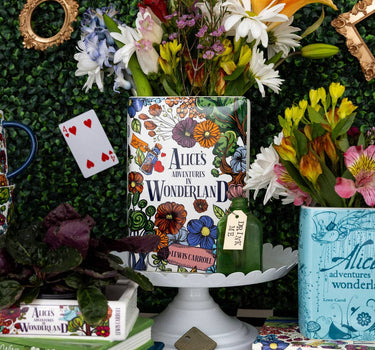 Alice in Wonderland Large Book Vase