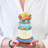 FreshCut Paper LLC Mini Confetti Birthday Cake Mini Pop-up Greeting Card - Greeting Cards