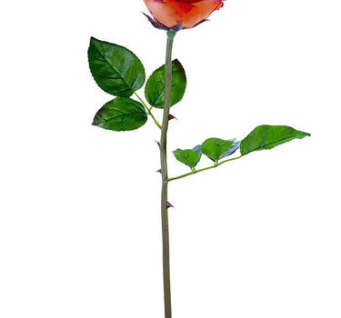 Fresh Touch Open Rose Stem Orange 25" - Evergreen Home and Floral
