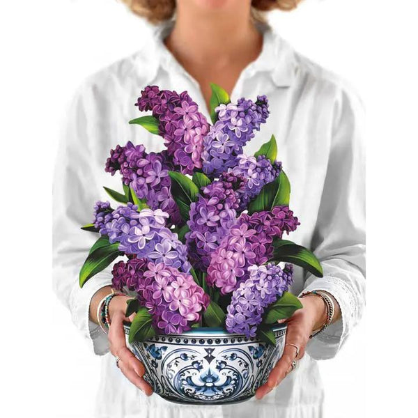 FreshCut Paper LLC Garden Lilacs Pop-Up Greeting Card - Greeting Cards Merchandise