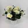 GSC Geranium Cream Potted Plant - Artificial Flora Hanging Basket & Porch Pots