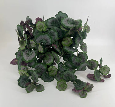 Le Fleur Geranium Leaves Hanging Bush Green - Artificial Non-Flowering Plants Silk