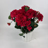 GSC Geranium Red Potted Plant - Artificial Flora Hanging Basket & Porch Pots