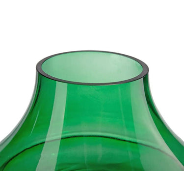 A&B Glass Flower Vase Green 7.5" x 7.5" x 8" - Vases Merchandise