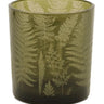 Melrose Glass Green Leaf Votive Holder 3"D x 3.5"H - Candle Holders Merchandise