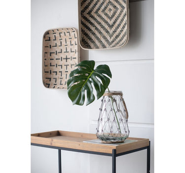 Glass Wire Teardrop Vase 8.5"D x 12.6" - Evergreen Home and Floral