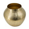 A&B Gold Aluminum Chisel Flower Vase 11"D x 9" - Vases Merchandise