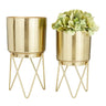 Deco Marché Gold Metal Planter with Removeable Stand Small 10"H - Planters Merchandise