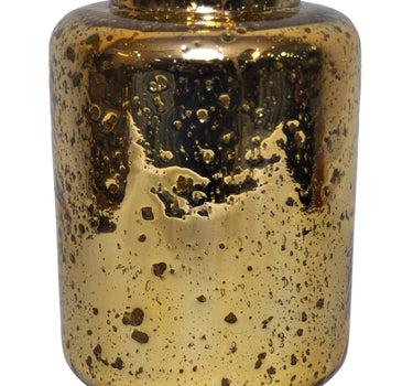 SNK Gold Sandblasted Vase 9.5" x 7" x 7" - Vases Merchandise