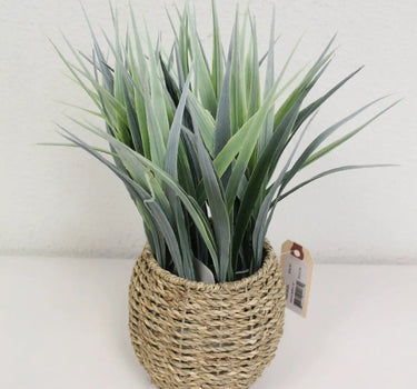 Supreme Grass w/ Pot 12" - Artificial Non-Flowering Plants Silk