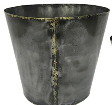 SNK Gray-Gold Metal Pot 10" x 7" x 9" - Uncategorized Merchandise