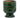 Napco Green Embossed Leaves Pedestal Planter Large 5.5"W x 7.5"H - Planters Merchandise
