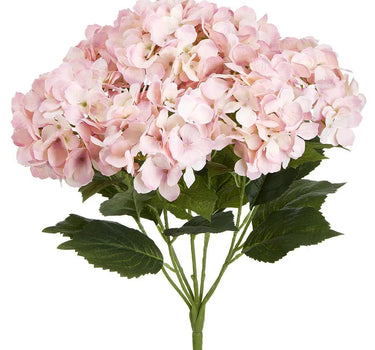 Allstate Hydrangea Bush Soft Pink 22" - Artificial Flowering Plants Silk