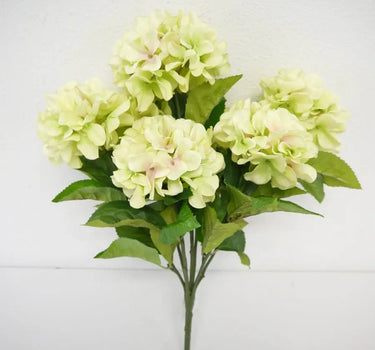 Supreme Hydrangea Stem 33" Green - Artificial Flowering Plants Silk