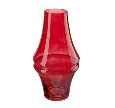 A&B Glass Flower Vase Red 13.8" - Vases Merchandise