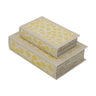 A&B Floral Motif Book Box Yellow - Small - Uncategorized Merchandise