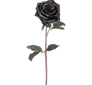 Allstate Black Magic Rose Stem Black 21.5" - Artificial Flowering Plants Silk