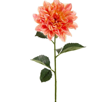Allstate Dahlia Spray Coral 27" - Artificial Flowering Plants Silk