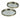 A&B Silver Mirror Tray w/ Crest 14.5" - Sm - Decorative Trays Merchandise