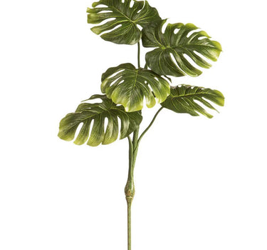 Allstate Split Philodendron Leaf Spray Green 13" - Uncategorized Silk