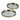 A&B Silver Mirror Tray w/ Crest 17.5" - Lg - Decorative Trays Merchandise