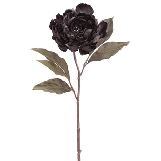 Peony Spray Black 18.5"