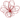 Beaded Flower Stem Red Silk 23in Artificial Flowering Plant by Regency