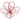 Beaded Flower Stem Red Silk 23in Artificial Flowering Plant by Regency