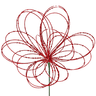 Beaded Flower Stem Red Silk 23in Artificial Flowering Plant by Regency
