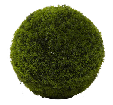 Deco Marché Indoor-Outdoor Green Grass Ball 15" x 15" x 15" - Artificial Non-Flowering Plants Silk