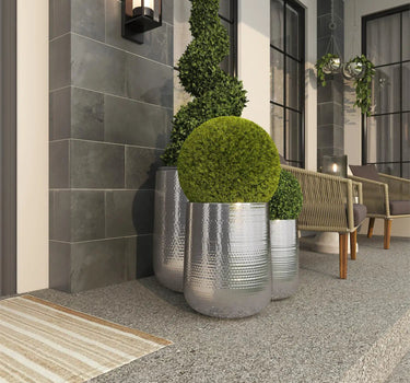 Deco Marché Indoor-Outdoor Green Grass Ball 15" x 15" x 15" - Artificial Non-Flowering Plants Silk
