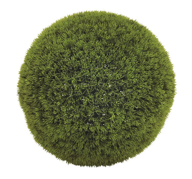Deco Marché Indoor-Outdoor Green Grass Ball 15" x 15" x 15" - Artificial Non-Flowering Plants Silk