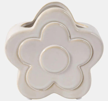 Sagebrook Ivory Flower Power Pencil Cup/Vase 5" - Merchandise