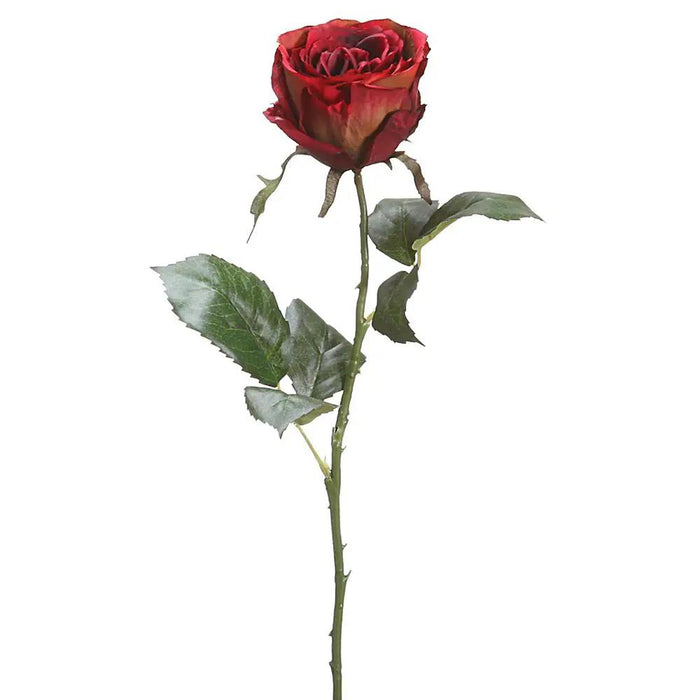 Large Rose Bud Spray Burgundy 22"