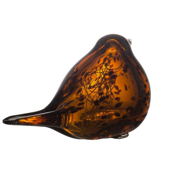 LED Amber Glass Bird 8.5" x 5" - Evergreen Home and Floral