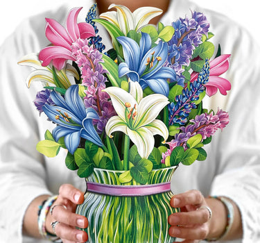 FreshCut Paper LLC Lilies & Lupines Pop-up Greeting Card - Greeting Cards Merchandise