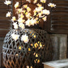 Light Garden Lit LED White Plum Nouveau Spray 20" - Artificial Flowering Plants Silk