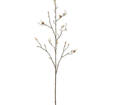 Allstate Magnolia Bud Spray White 44.4" - Artificial Flowering Plants Silk