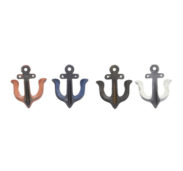 Metal Anchor Wall Hook (4 Asst) 4"x 4" - Evergreen Home and Floral