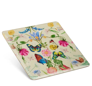 RAZ Metal Botanical Flight Tray 12" x 12" - Decorative Trays Merchandise