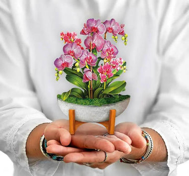 FreshCut Paper LLC Mini Orchid Oasis Pop-Up Greeting Card - Greeting Cards Merchandise