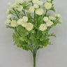 Golden Bell Mini Ranunculus Bush Cream 16" - Artificial Flowering Plants Silk