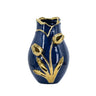 A&B Navy-Gold Ceramic 3D Tulip Vase 7.5" x 11" - Uncategorized Merchandise