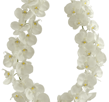Golden Bell Orchid Garland White 52" - Garlands Silk