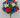 Golden Bell Peony/Dahlia/Lily/Rose Bud Mixed Bush Red-White-Blue 24" - Artificial Flowering Plants Silk